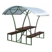 Уличный столик с крышей 